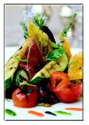 Legumes_provencaux_confits_et_grilles_beignet_de_fleurs_de_courgettes_et_copeaux_de_jambon_de_Jabugo