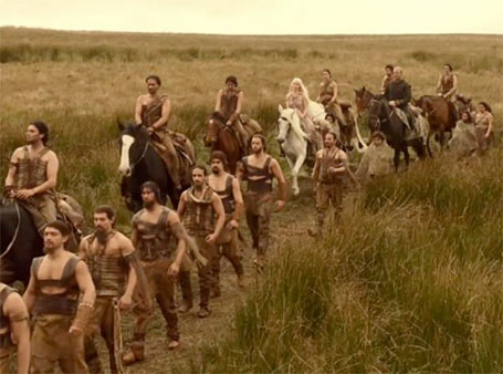 Scène de la série "Game of Thrones" tournée en Irlande du Nord.
