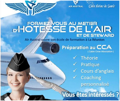 You are currently viewing Air Austral ouvre son école destinée à la formation des stewards et hôtesses de l’air