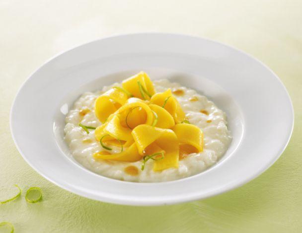 You are currently viewing Riz au lait vanille, lasagnes de mangue et citron vert