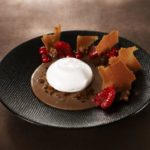 Crème de chocolat, Granité de café, Espuma de vanille Tahiti Par Yves Mattagne