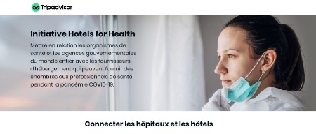 Lire la suite à propos de l’article Hotels for Health de Tripadvisor, nouvelle plateforme pour le personnel soignant