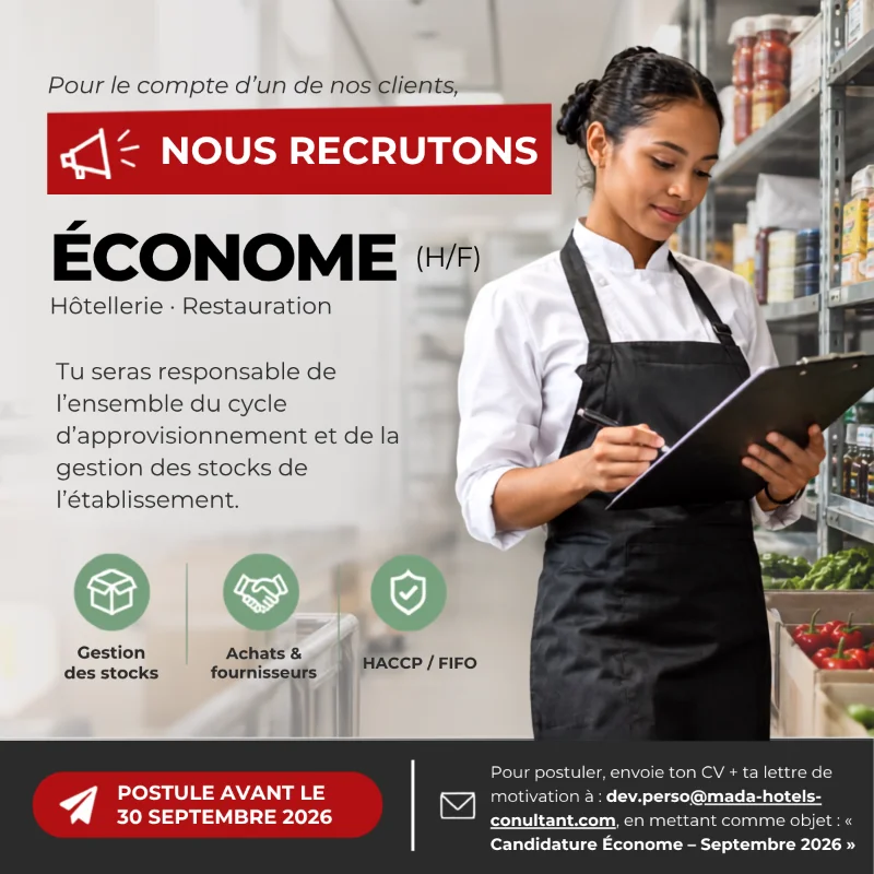 MH Consultant Nous recrutons Econome